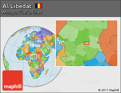 Political Location Map of Al Libédat