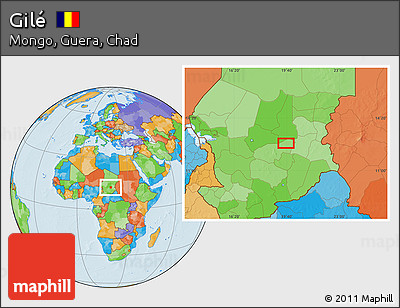 Political Location Map of Gilé