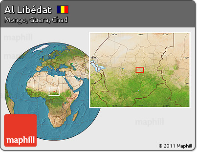 Satellite Location Map of Al Libédat