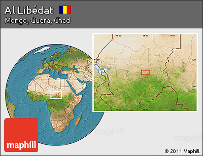 Satellite Location Map of Al Libédat