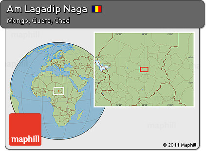 Savanna Style Location Map of Am Lagadip Naga
