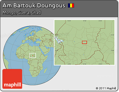 Savanna Style Location Map of Am Bartouk Doungous