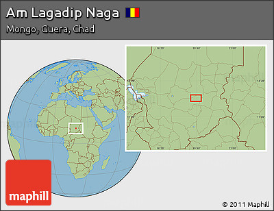Savanna Style Location Map of Am Lagadip Naga