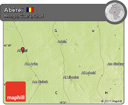 Physical Map of Abéreï