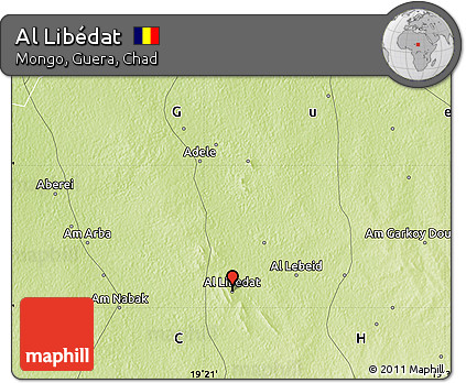 Physical Map of Al Libédat
