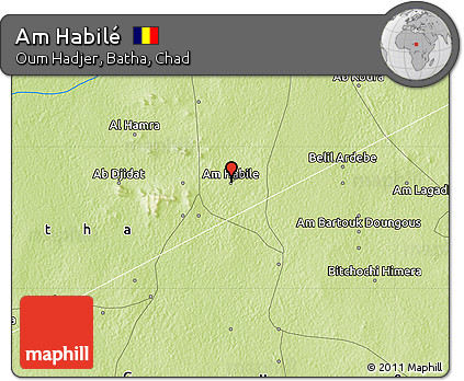 Physical Map of Am Habilé