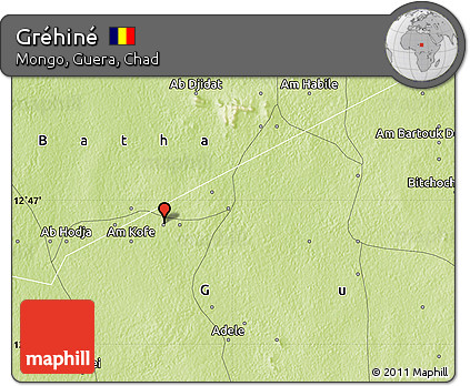 Physical Map of Gréhiné