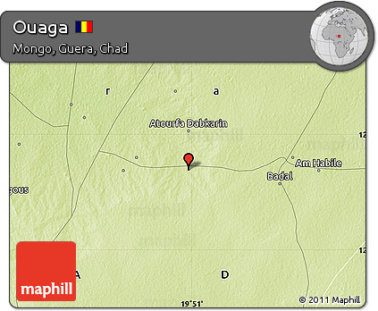 Physical Map of Ouaga