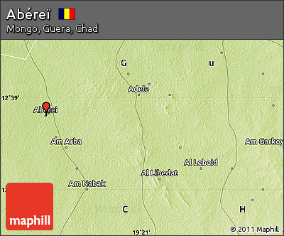 Physical Map of Abéreï
