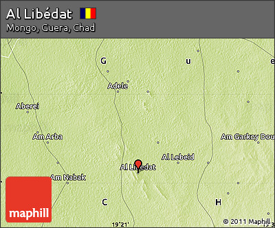 Physical Map of Al Libédat