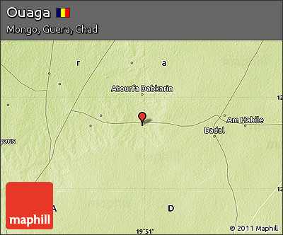 Physical Map of Ouaga