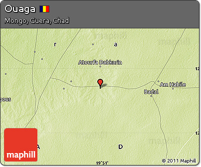 Physical Map of Ouaga