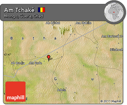 Satellite Map of Am Tchaké