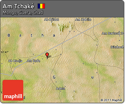 Satellite Map of Am Tchaké