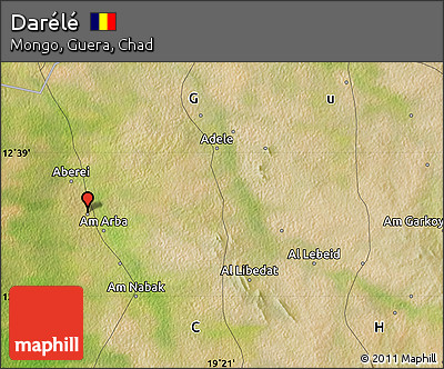 Satellite Map of Darélé
