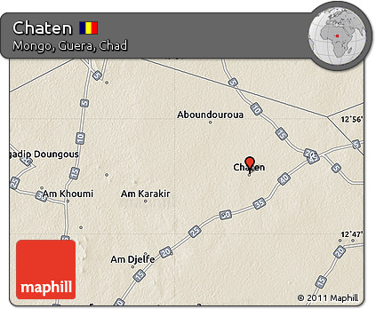 Shaded Relief Map of Chaten