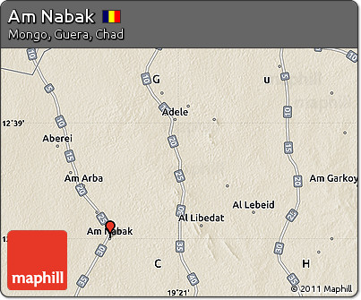 Shaded Relief Map of Am Nabak