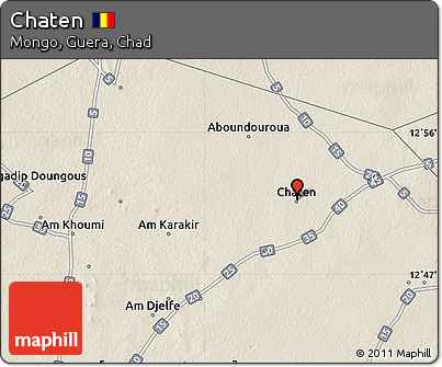 Shaded Relief Map of Chaten