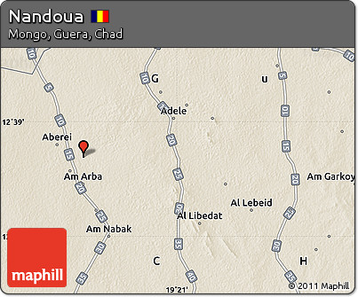 Shaded Relief Map of Nandoua