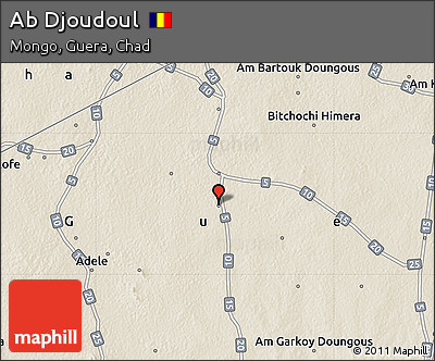 Shaded Relief Map of Ab Djoudoul