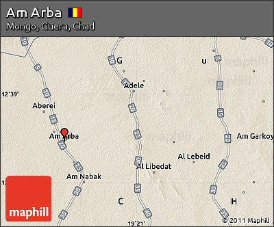 Shaded Relief Map of Am Arba