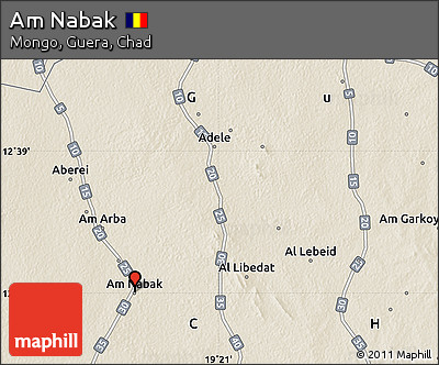 Shaded Relief Map of Am Nabak