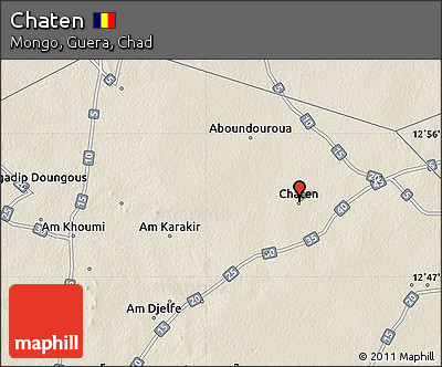 Shaded Relief Map of Chaten