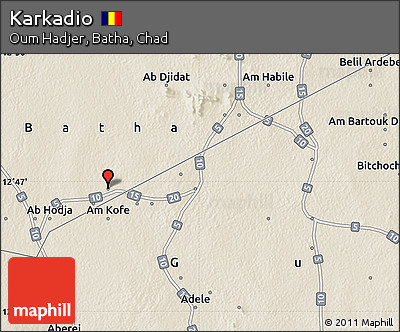 Shaded Relief Map of Karkadio