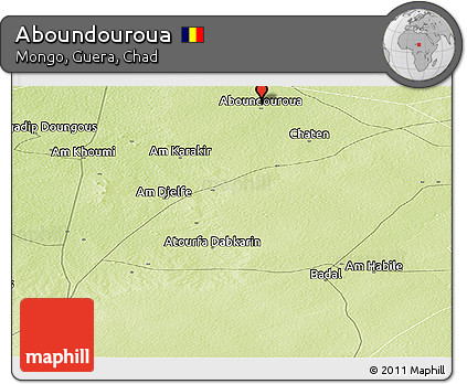 Physical Panoramic Map of Aboundouroua