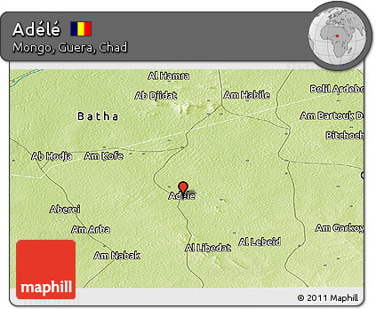 Physical Panoramic Map of Adélé