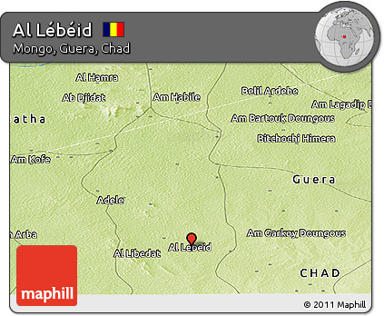Physical Panoramic Map of Al Lébéid