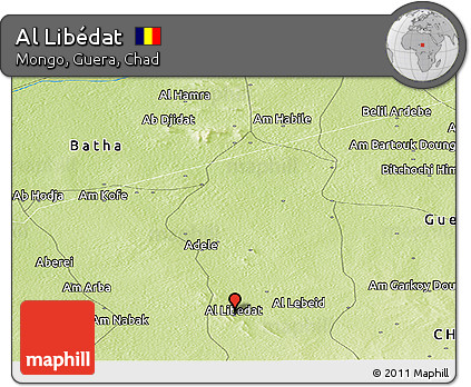 Physical Panoramic Map of Al Libédat
