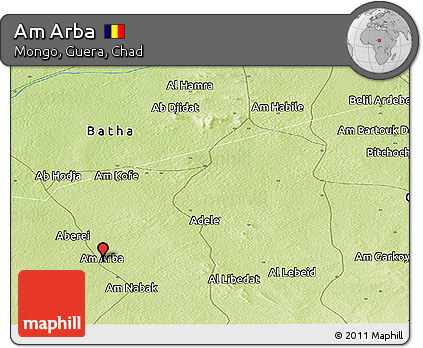 Physical Panoramic Map of Am Arba