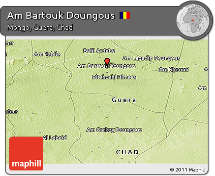 Physical Panoramic Map of Am Bartouk Doungous