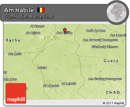 Physical Panoramic Map of Am Habilé