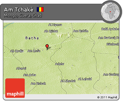 Physical Panoramic Map of Am Tchaké