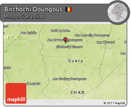 Physical Panoramic Map of Bitchochi Doungous