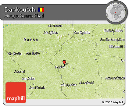 Physical Panoramic Map of Dankoutch