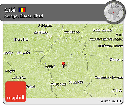 Physical Panoramic Map of Gilé