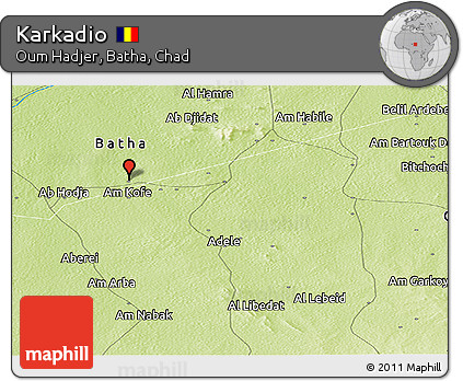 Physical Panoramic Map of Karkadio