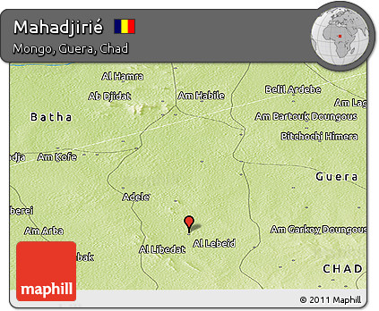 Physical Panoramic Map of Mahadjirié
