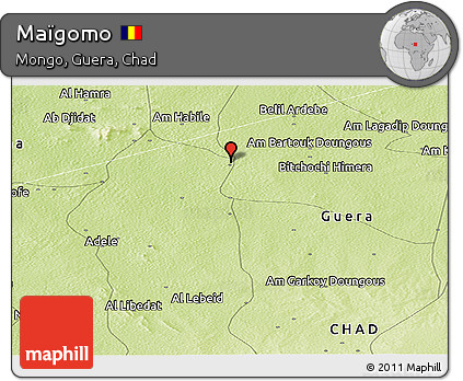 Physical Panoramic Map of Maïgomo