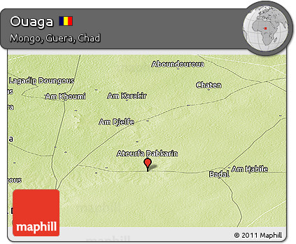 Physical Panoramic Map of Ouaga