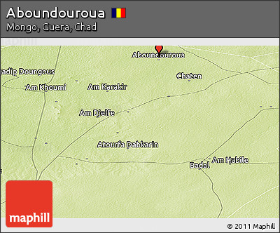 Physical Panoramic Map of Aboundouroua