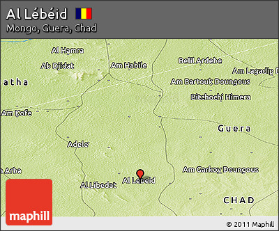 Physical Panoramic Map of Al Lébéid