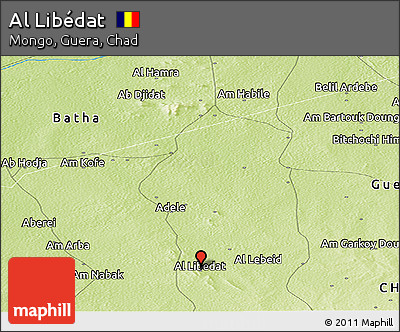 Physical Panoramic Map of Al Libédat