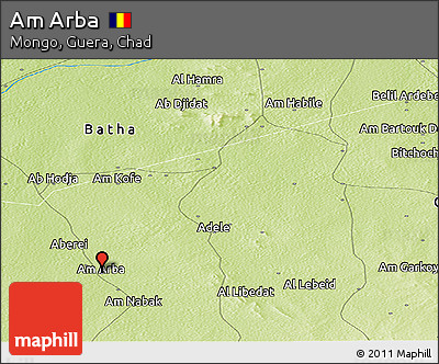 Physical Panoramic Map of Am Arba
