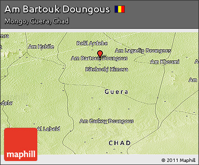 Physical Panoramic Map of Am Bartouk Doungous