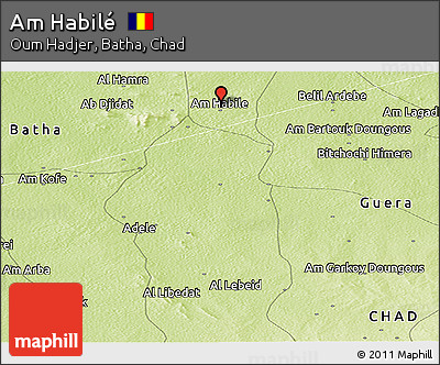 Physical Panoramic Map of Am Habilé
