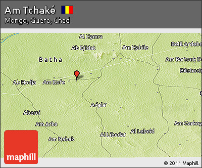 Physical Panoramic Map of Am Tchaké